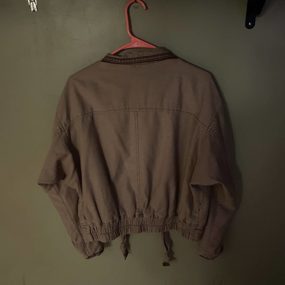 FREE PEOPLE Flight Line Bomber Jacket Xs Mauve - Picture 6 of 6